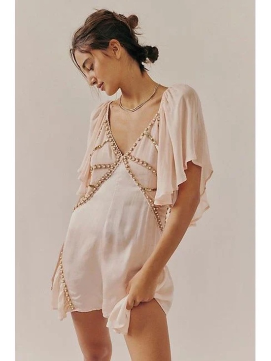 Jen's Pirate Booty Pants - Jen's Pirate Booty 'Saffron' Romper in Natural (NWT)
